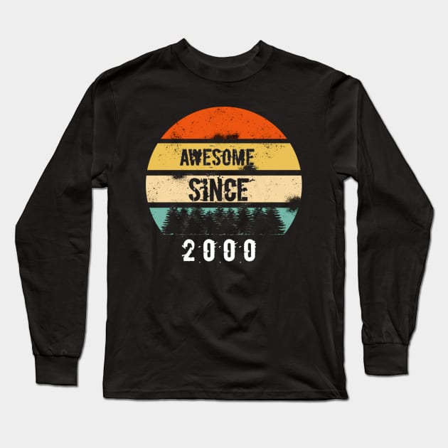 Awesome Since 2000 20th birthday gift shirt Long Sleeve T-Shirt by FouadBelbachir46